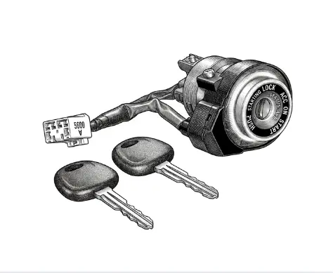 Whole car lock cylinder assembly T4